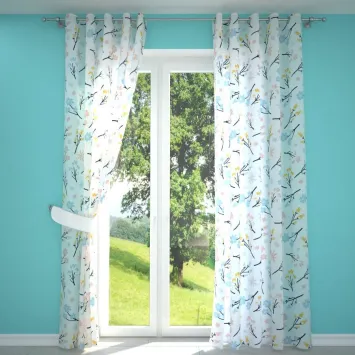 Zasłona gotowa na przelotkach "Amare" - 260x150 cm - różowa