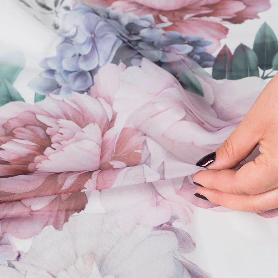 Firanka z woalu premium PEONI