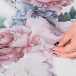 Firanka z woalu premium PEONI Firanka z woalu premium PEONI