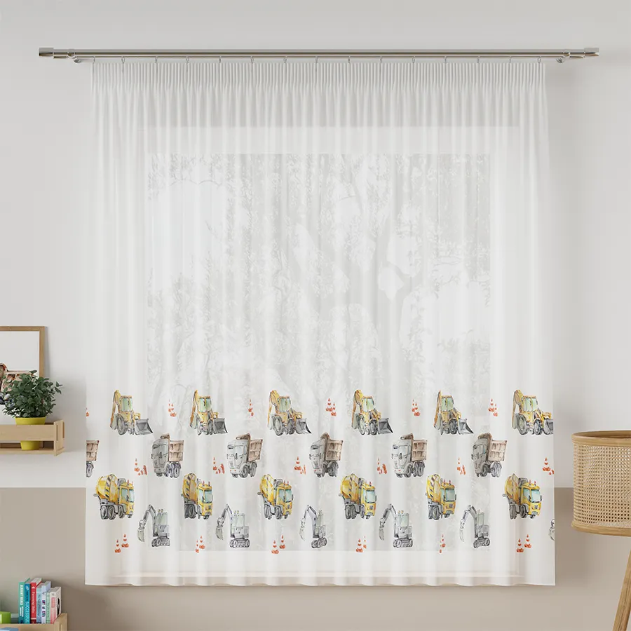 Firanka z ołowianką POJAZDY