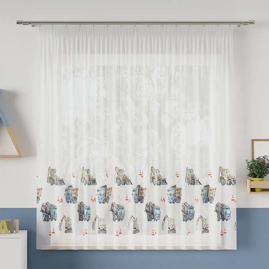 Firanka z ołowianką POJAZDY
