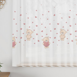 Firanka woalowa drukowana MISIAKI Firanka woalowa drukowana MISIAKI