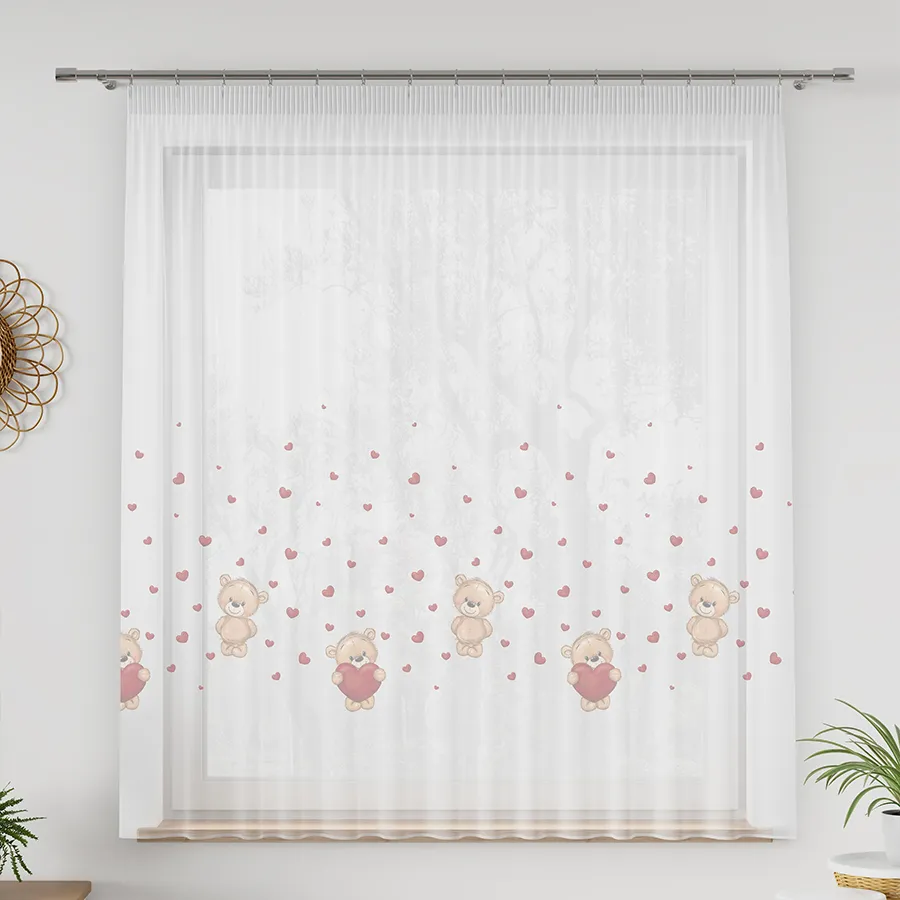 Firanka woalowa drukowana MISIAKI