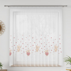 Firanka woalowa drukowana MISIAKI Firanka woalowa drukowana MISIAKI