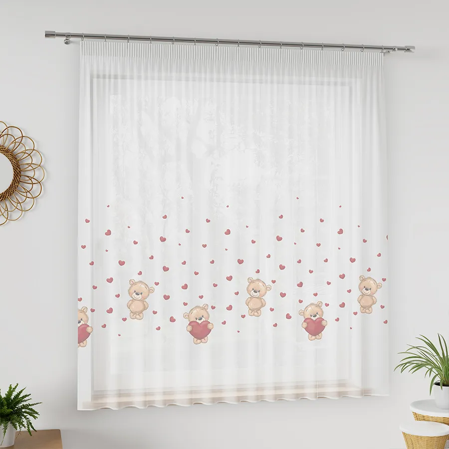 Firanka woalowa drukowana MISIAKI