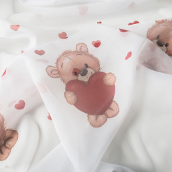 Firanka woalowa drukowana MISIAKI Firanka woalowa drukowana MISIAKI