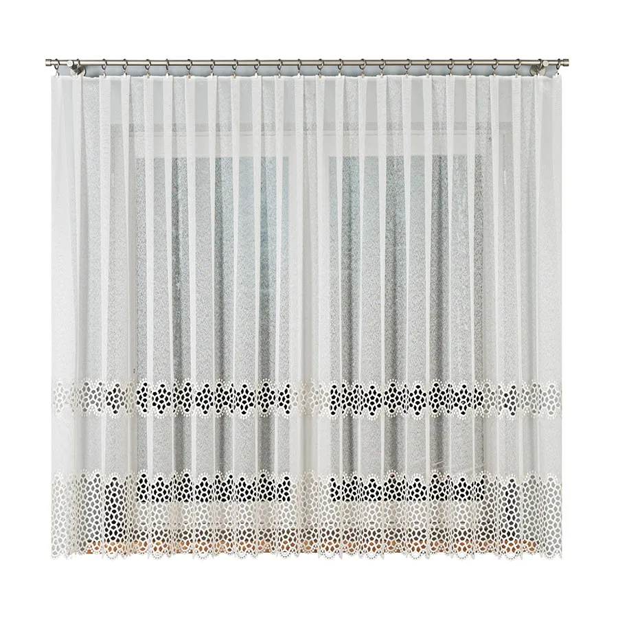 Firanka z aplikacją gipiurową 008897