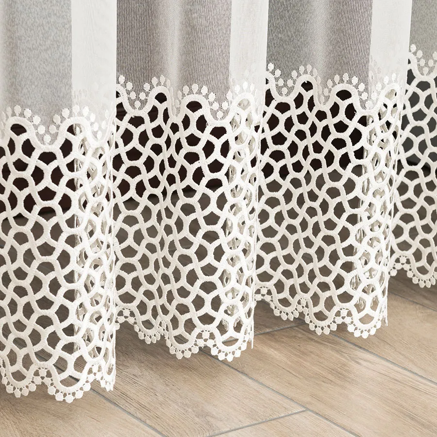 Firanka z aplikacją gipiurową 008897