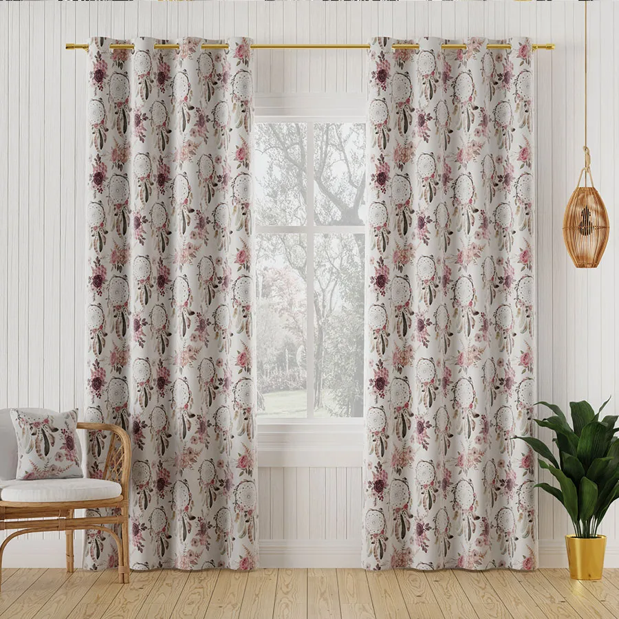 Tkanina dekoracyjna KWIATOWY ŁAPACZ SNÓW VELVET