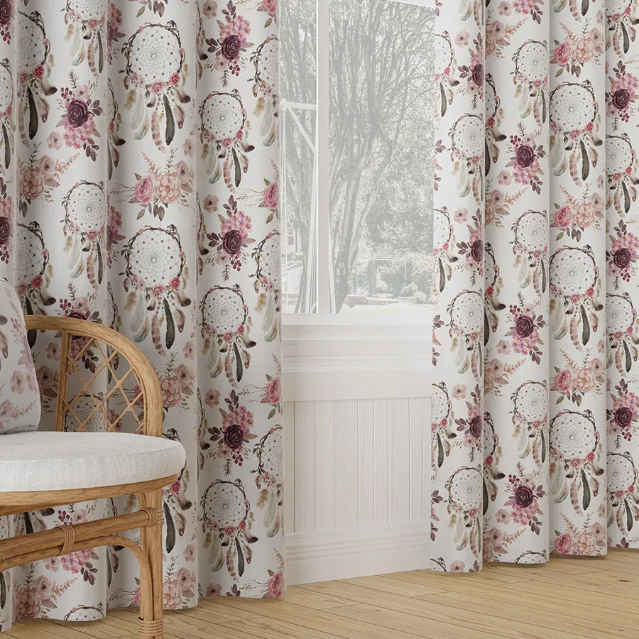 Tkanina dekoracyjna KWIATOWY ŁAPACZ SNÓW VELVET