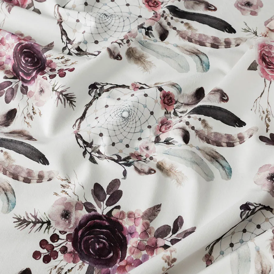 Tkanina dekoracyjna KWIATOWY ŁAPACZ SNÓW VELVET