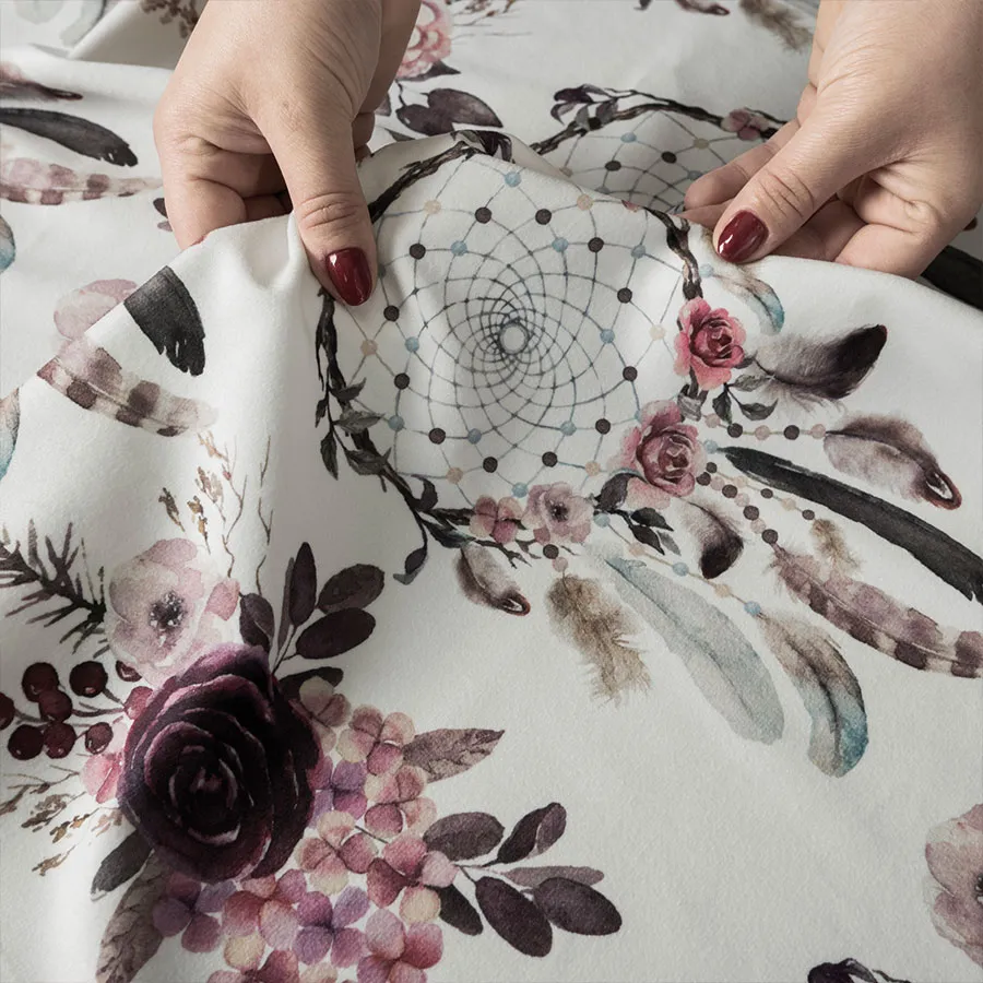 Tkanina dekoracyjna KWIATOWY ŁAPACZ SNÓW VELVET
