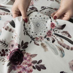 Tkanina dekoracyjna KWIATOWY ŁAPACZ SNÓW VELVET