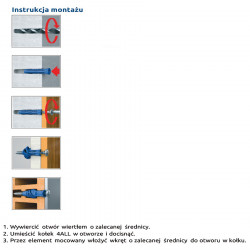 Kołek montażowy uniwersalny