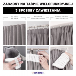 Zasłona gotowa na taśmie TULIA Zasłona gotowa na taśmie TULIA