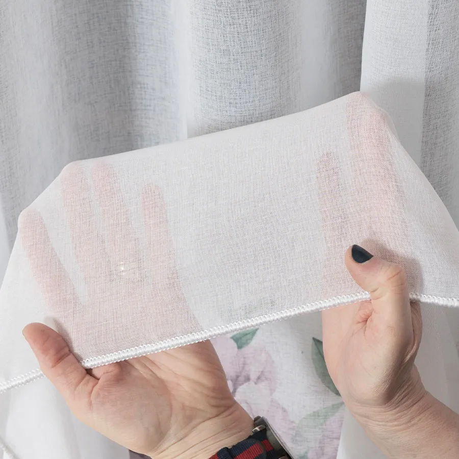 Firanka z ołowianką PEONI