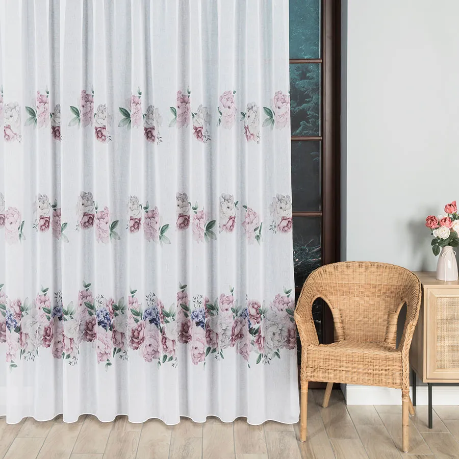 Firanka z ołowianką PEONI