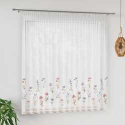 Firanka woalowa z ołowianką KWIATY POLNE