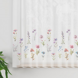 Firanka woalowa z ołowianką KWIATY POLNE