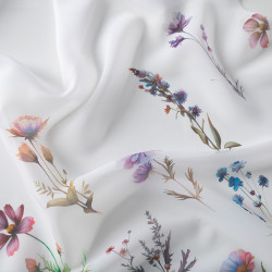 Firanka woalowa z ołowianką KWIATY POLNE