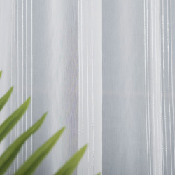 Firanka fantazyjna ze wzorem pasowym z ołowianką 019879 Firanka fantazyjna ze wzorem pasowym z ołowianką 019879