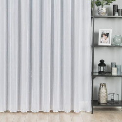 Firanka fantazyjna ze wzorem pasowym z ołowianką 019879 Firanka fantazyjna ze wzorem pasowym z ołowianką 019879