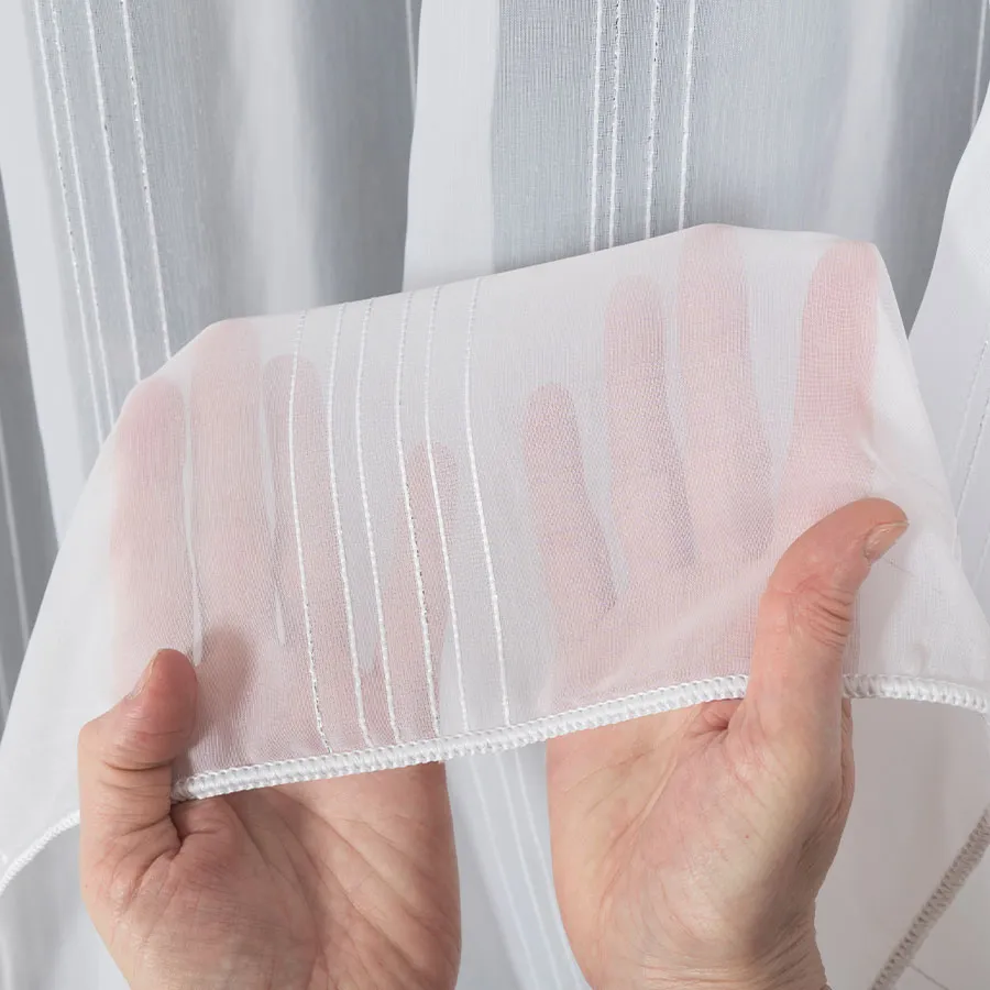 Firanka fantazyjna ze wzorem pasowym z ołowianką 019879