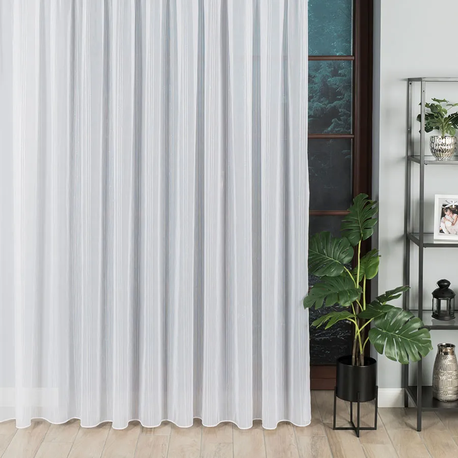 Firanka fantazyjna ze wzorem pasowym z ołowianką 019879