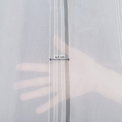 Firanka fantazyjna ze wzorem pasowym z ołowianką 019879 Firanka fantazyjna ze wzorem pasowym z ołowianką 019879