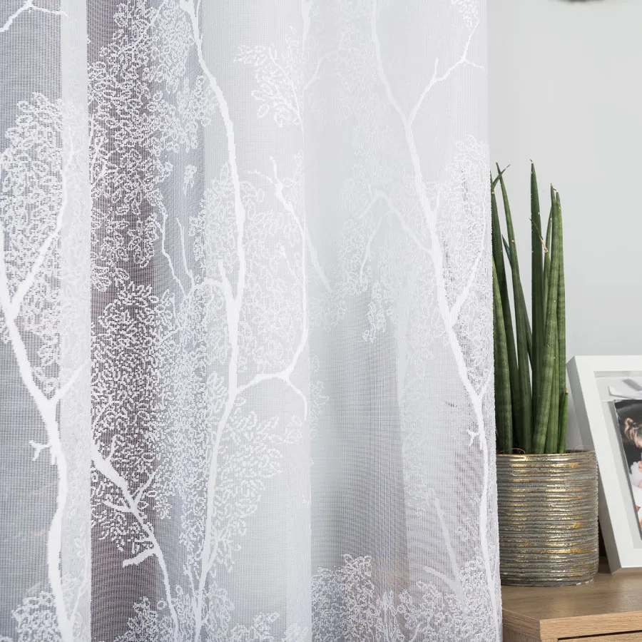 Firanka żakardowa ze wzorem po całości 054257