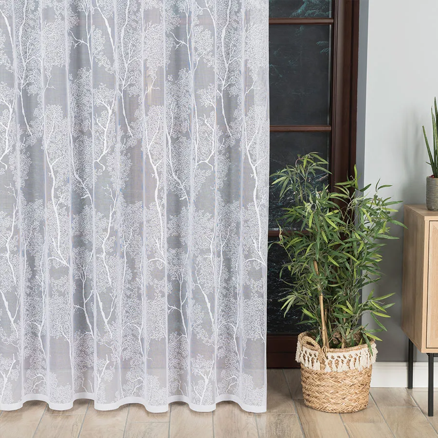 Firanka żakardowa ze wzorem po całości 054257