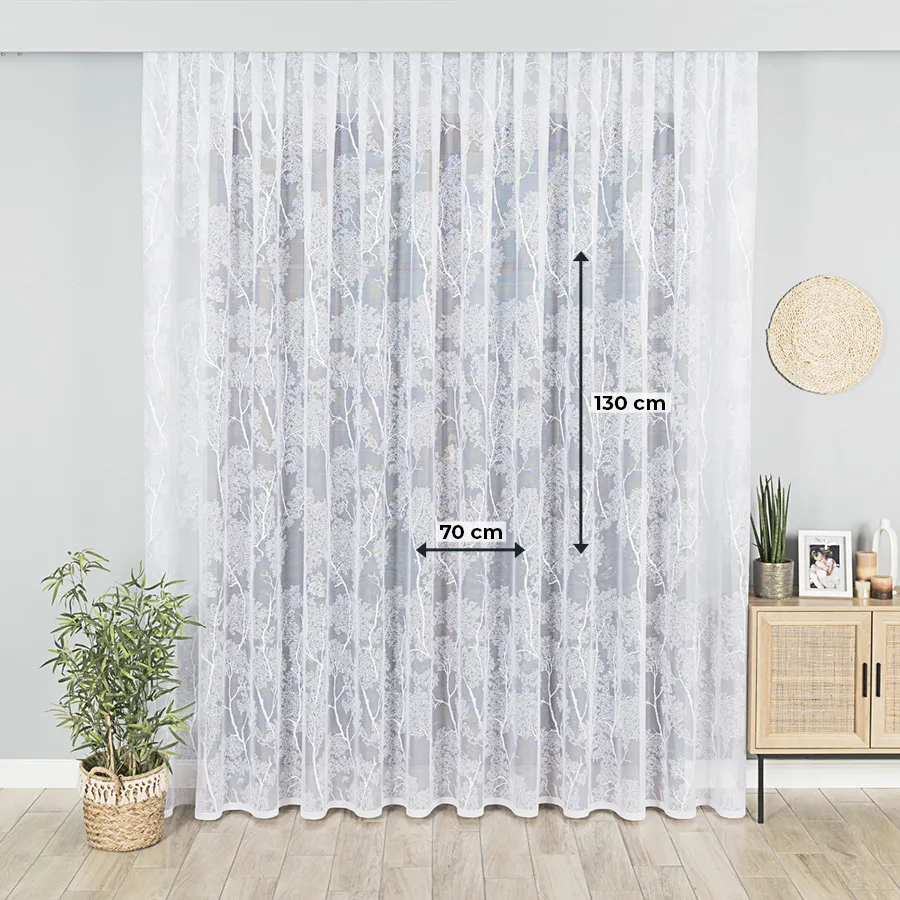 Firanka żakardowa ze wzorem po całości 054257