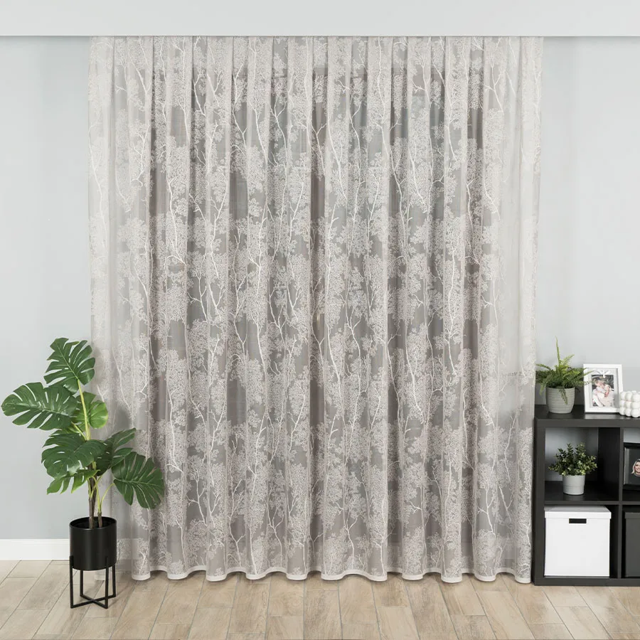 Firanka żakardowa ze wzorem po całości 054257