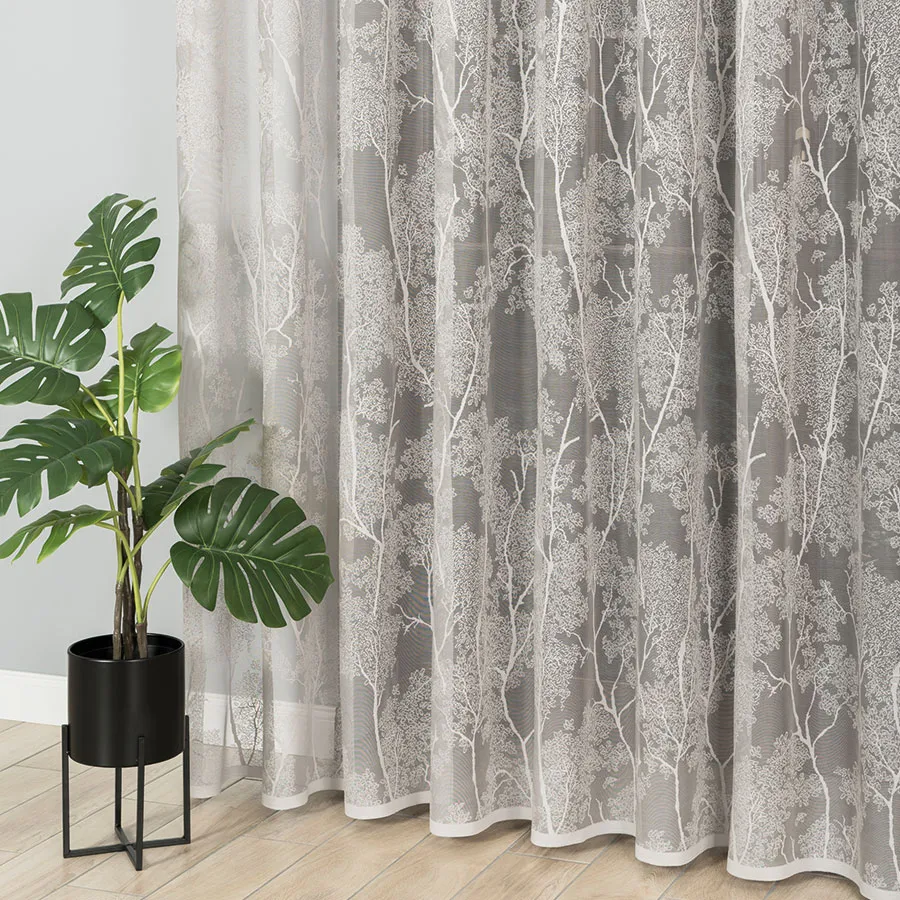 Firanka żakardowa ze wzorem po całości 054257