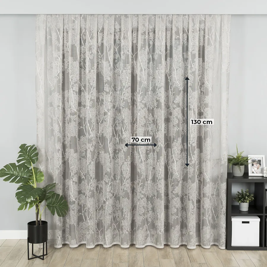 Firanka żakardowa ze wzorem po całości 054257