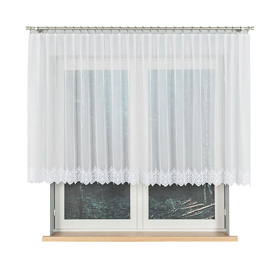 Firanka haftowana ze wzorem na samym dole 123397