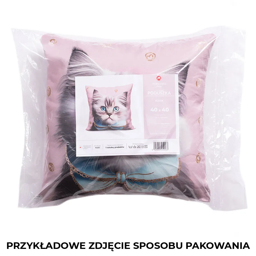 Poduszka dekoracyjna z wypełnieniem silikonowym KOT