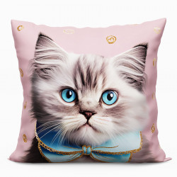 Poduszka dekoracyjna z wypełnieniem silikonowym KOTEK