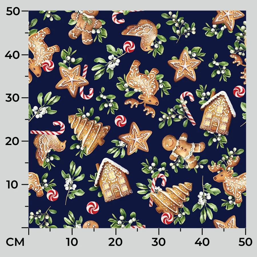 Tkanina dekoracyjna wodoodporna PIERNIKI