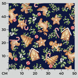 Tkanina dekoracyjna wodoodporna PIERNIKI