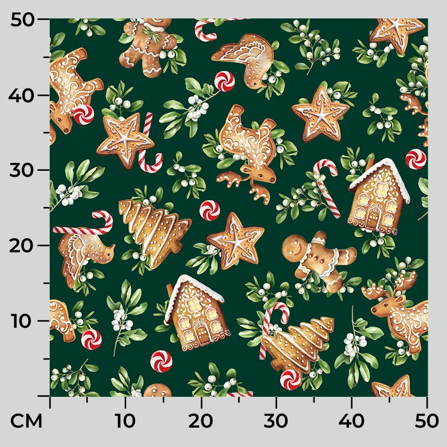 Tkanina dekoracyjna wodoodporna PIERNIKI