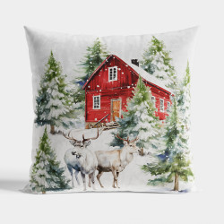 Poszewka dekoracyjna ZIMOWY LAS VELVET