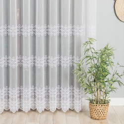 Firanka haftowana ze wzorem pasowym 713317