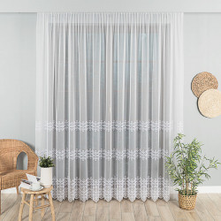 Firanka haftowana ze wzorem pasowym 713317