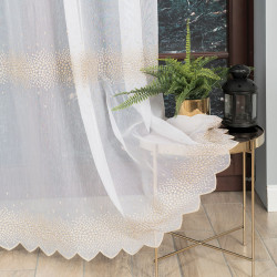 Firanka haftowana ze wzorem pasowym 112853 Firanka haftowana ze wzorem pasowym 112853