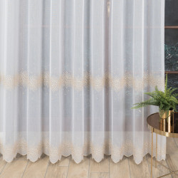Firanka haftowana ze wzorem pasowym 112853 Firanka haftowana ze wzorem pasowym 112853