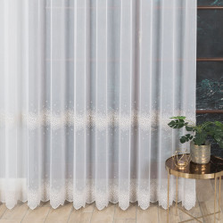 Firanka haftowana ze wzorem pasowym 112853 Firanka haftowana ze wzorem pasowym 112853