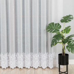 Firanka haftowana ze wzorem pasowym 127099 Firanka haftowana ze wzorem pasowym 127099