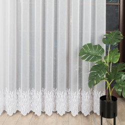 Firanka haftowana ze wzorem pasowym 127099 Firanka haftowana ze wzorem pasowym 127099