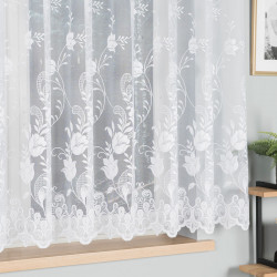 Firanka żakardowa ze wzorem po całości 005189 Firanka żakardowa ze wzorem po całości 005189
